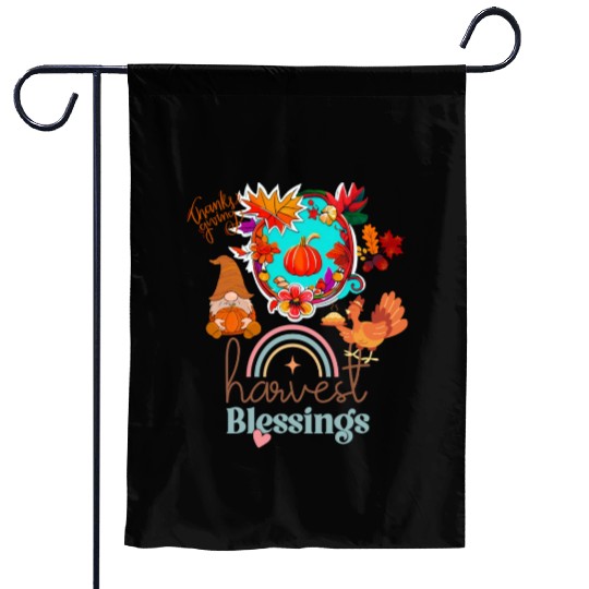 "Harvest Blessings" Garden Flags