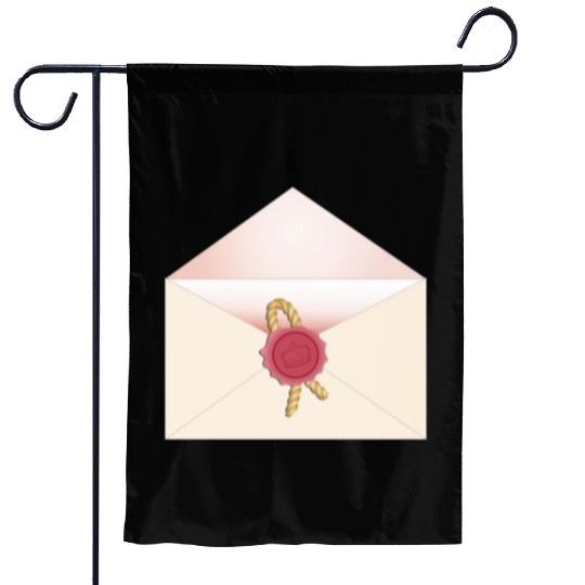 beautiful envelope with an elegant seal Garden Flags