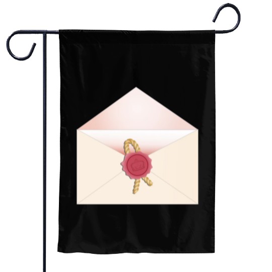 beautiful envelope with an elegant seal Garden Flags