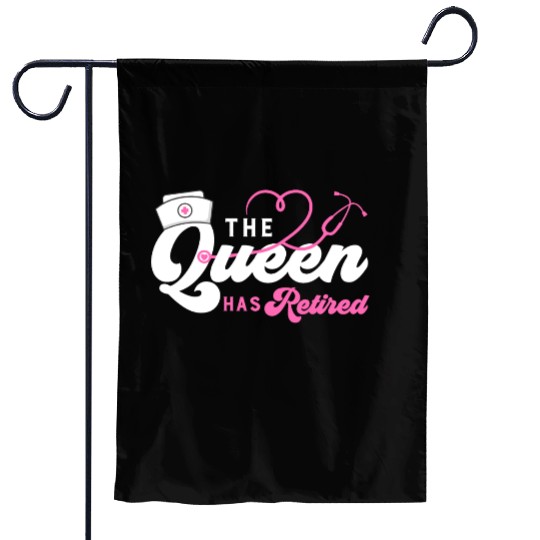 The Queen Retired nurse Garden Flags