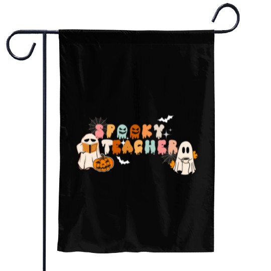 Cute Ghost Spooky Teacher Vintage Halloween Garden Flags