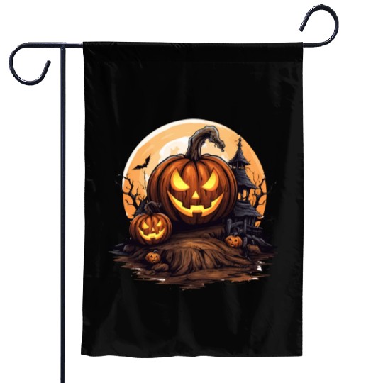 Halloween Haunted House Spell Pumpkin Bat Garden Flags