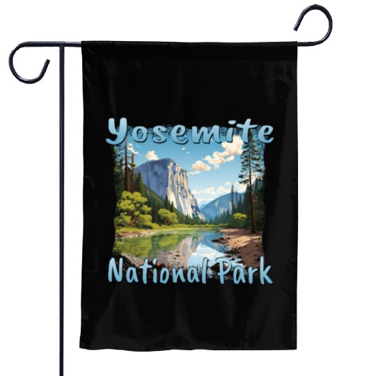 Yosemite National Park: Colorful Landscape in Garden Flags