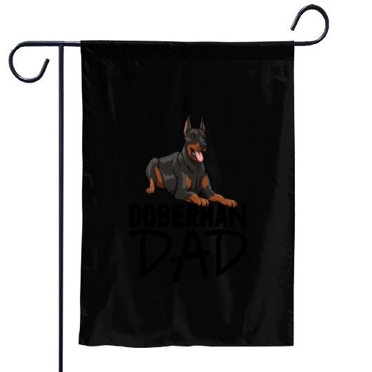 Doberman Dad Garden Flags