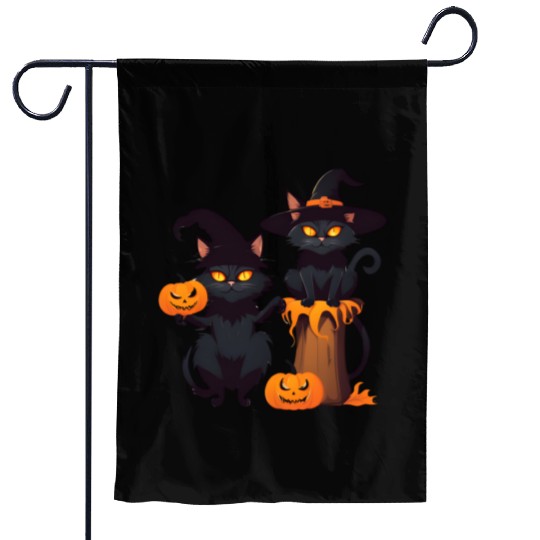 Cat Halloween Garden Flags