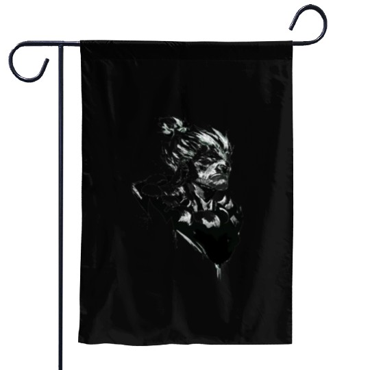 Monochrome Street Fighter: Akuma's Knightly FanAr Garden Flags