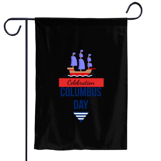 Columbus Day Celebration: Explore, Discover, Remem Garden Flags