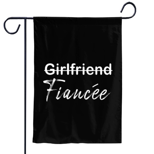Girlfriend Fiancee Couple Engagement Engaged Garden Flags