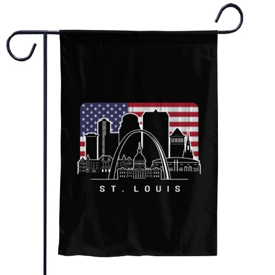 St. Louis Missouri American Flag Garden Flags