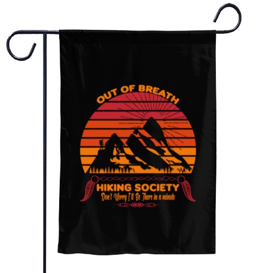 Out of Breath Hiking Society Garden Flags