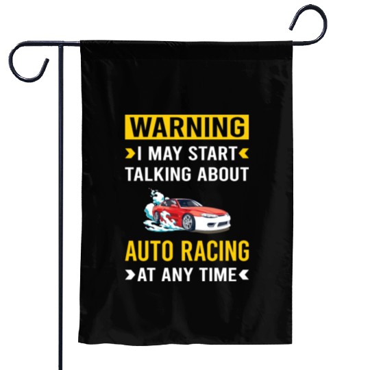 Warning Auto Racing Automotive Autosport Garden Flags