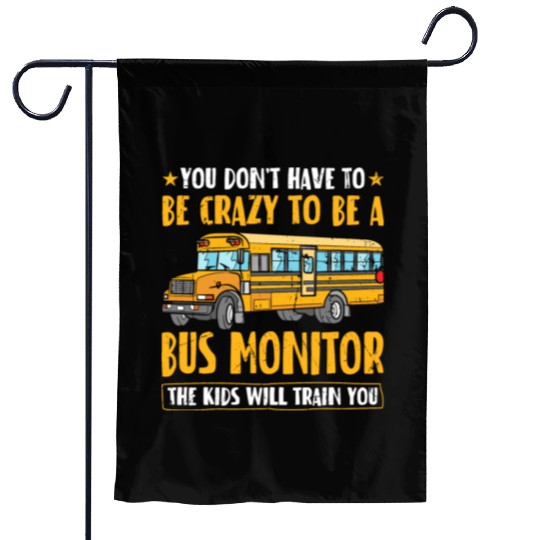 Bus Assistant Back To School Men Women School Bus Garden Flags