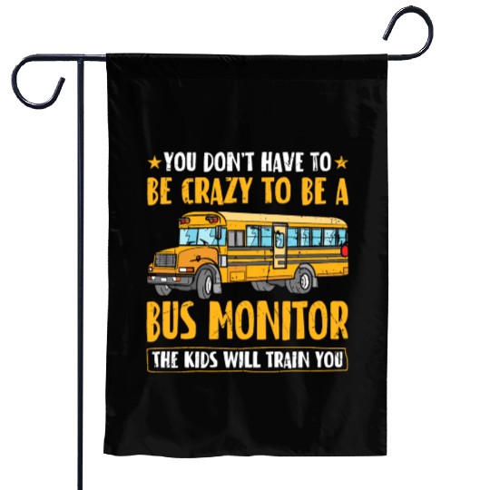 Bus Assistant Back To School Men Women School Bus Garden Flags