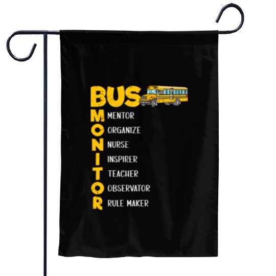 School Bus Aide Women Bus Monitor Garden Flags