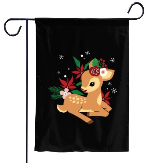 Christmas Deer Reindeer Christmas Garden Flags