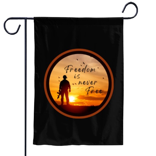 Freedom is Never Free, Veterans Garden Flags