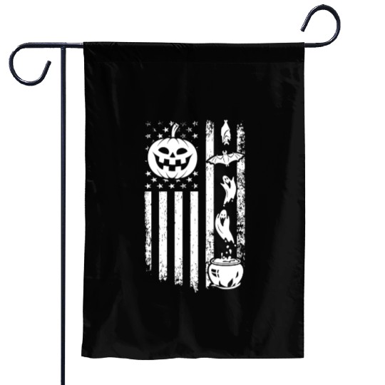 Halloween US Flag Pumpkin Ghost Halloween Garden Flags