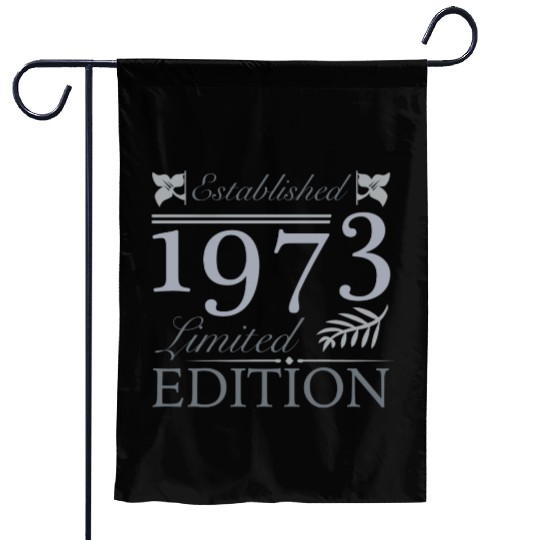 Established 1973 50th Birthday Garden Flags