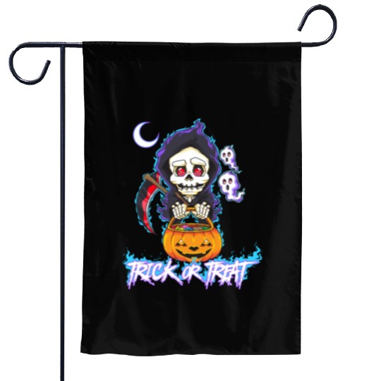 Trick or Treat Grim Reaper Garden Flags