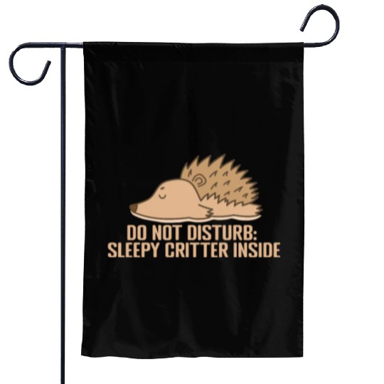 Do not disturb: Sleepy Critter inside Garden Flags