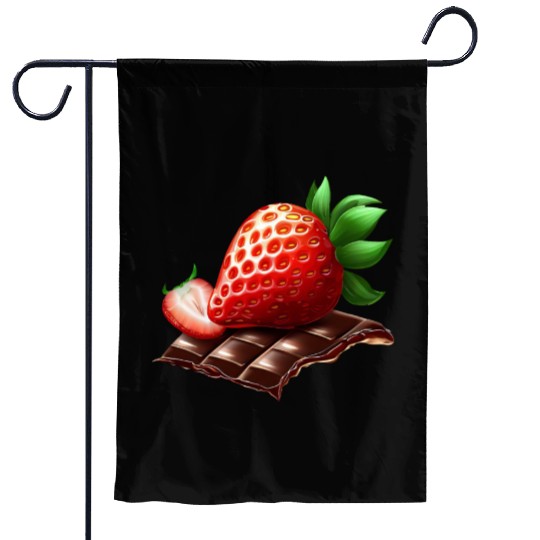 Sweet Temptation: Strawberry Meets Dark Chocolate Garden Flags