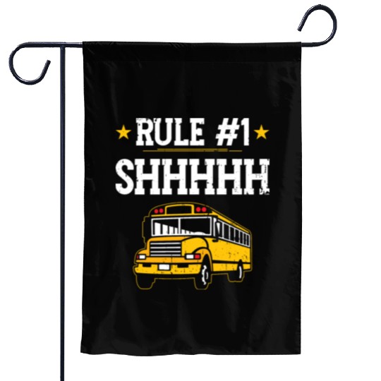 School Bus Monitor Aide Funny Bus Driver Garden Flags