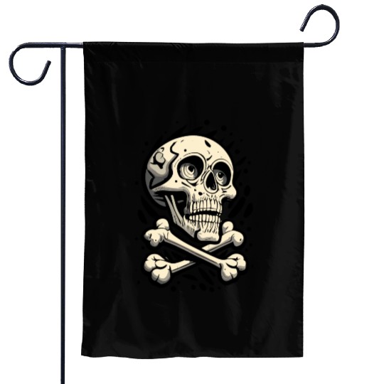Cartoon Skull Garden Flags