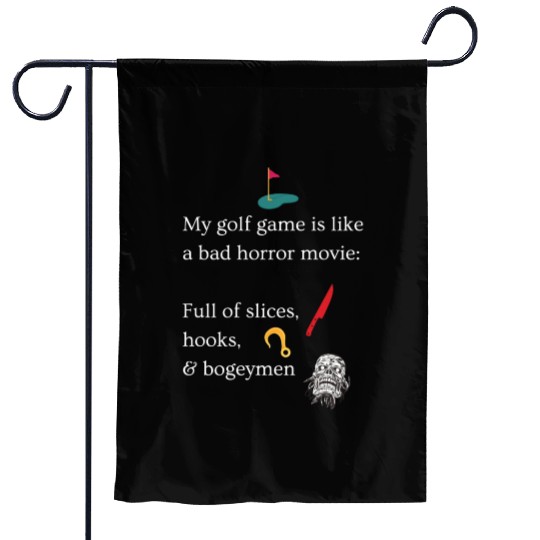 Golfing Horror Movie Garden Flags