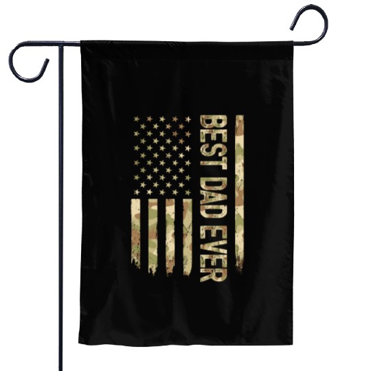Best Dad Ever Us American Flag Camo Father s Day Garden Flags