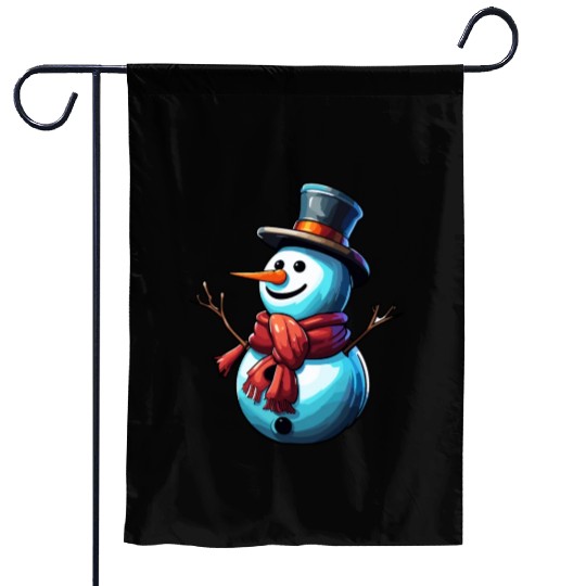 Snowman / Winter / Snowflake / White / Frosti Garden Flags