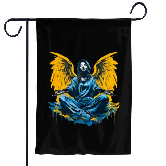 Woman with Angel Wings Angel Esoteric Wings Garden Flags