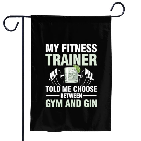 Fitness Trainer Gym And Gin Calisthenics for Men Garden Flags