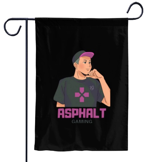 Black and Purple Gaming Avatar Logo Garden Flags