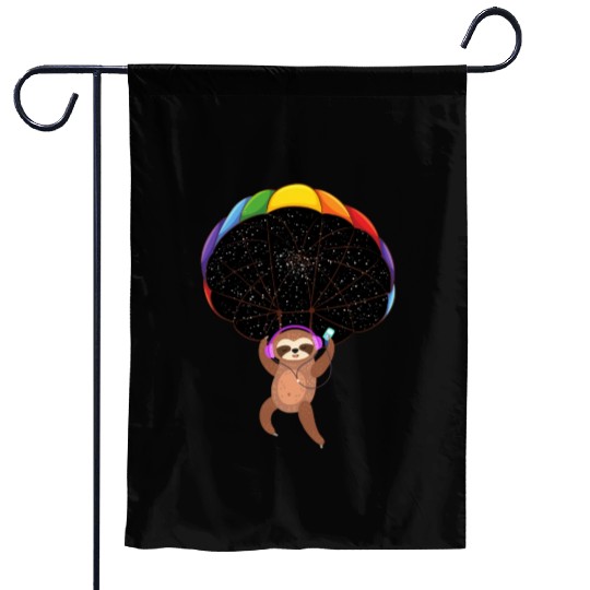 Sloth Skydrive Garden Flags