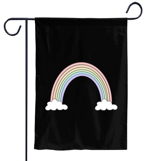 Pastel Rainbow Love Garden Flags