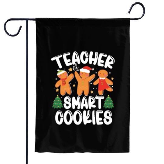 Christmas Teacher Cute Gingerbread Cookies Garden Flags