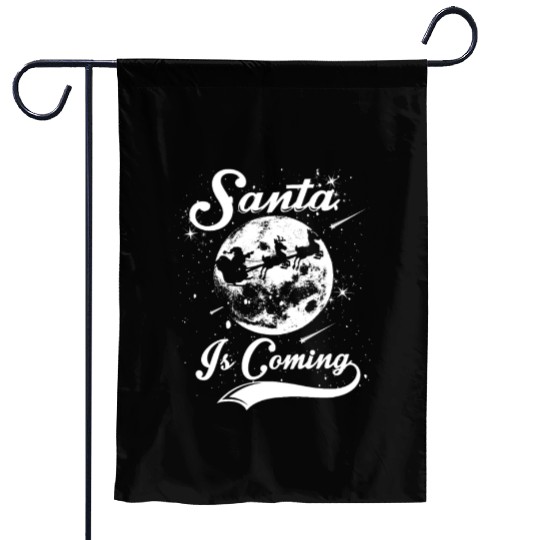 Santa is Coming Garden Flags