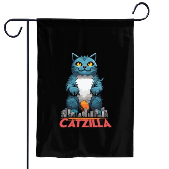 Catzilla Garden Flags