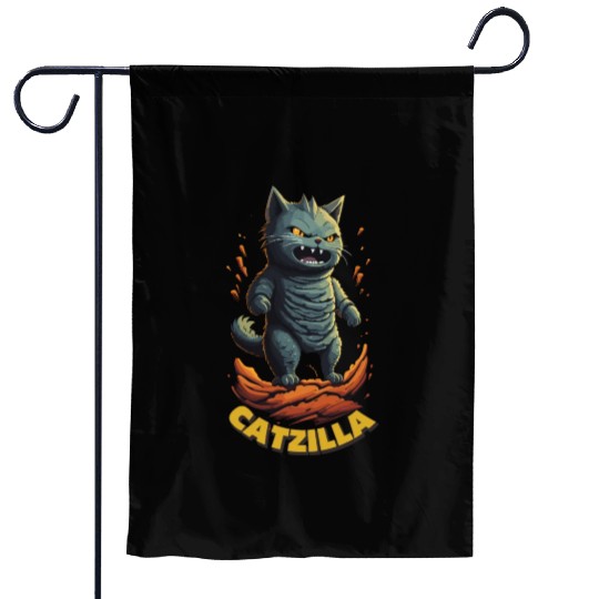 Catzilla Garden Flags