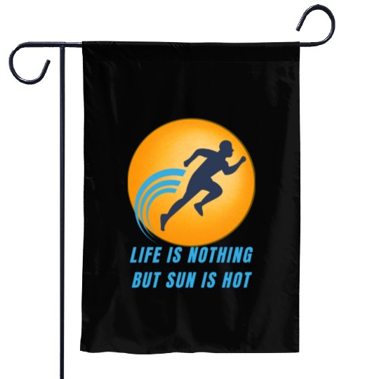 Sun is Hot printed Design Garden Flags