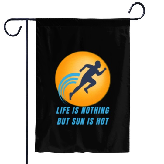 Sun is Hot printed Design Garden Flags