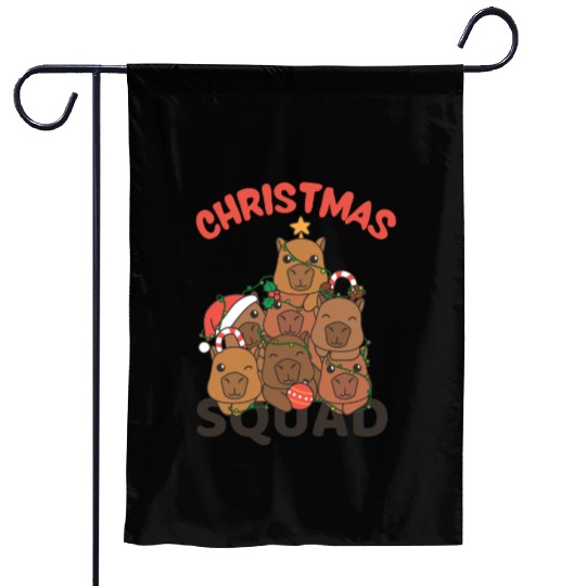 Capybara Christmas Tree Christmas Squad Capybaras Garden Flags