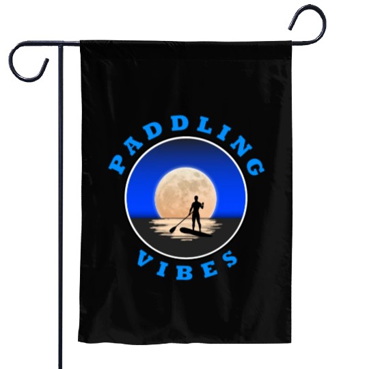 Paddling Vibes - Moon - Paddle Boarder Garden Flags