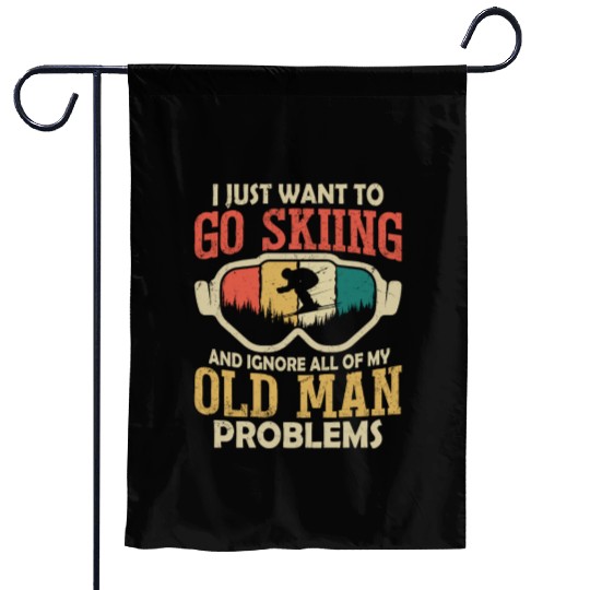 I Just Want To Go Skiing Wintersport Ski Garden Flags