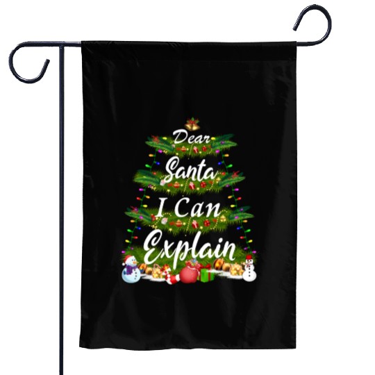 Dear Santa, I Can Explain - Christmas Tree Garden Flags