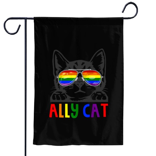 Ally Cat LGBT Gay Rainbow Pride Flag Garden Flags