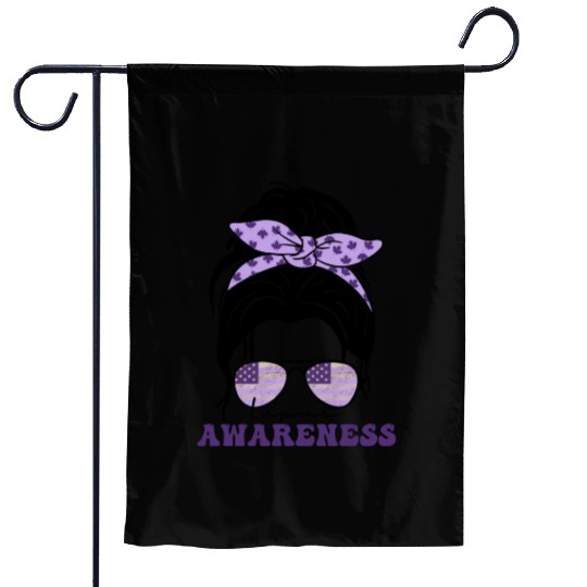 In May We Wear Purple Retro Lupus Awareness Month Garden Flags