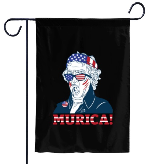 Patriotic President Thomas Jefferson Murica Garden Flags