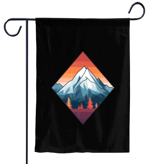 Mountains in Autumn Garden Flags