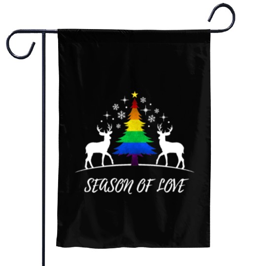 Gay Christmas Tree Gay Couple Season Of Love Garden Flags